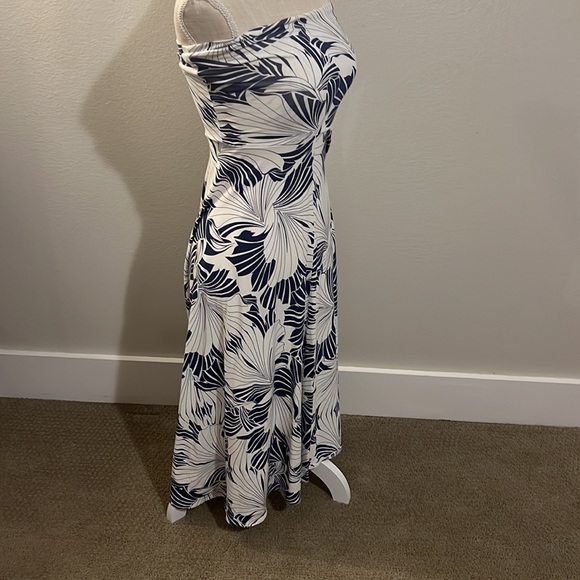J. Crew strapless white and blue maxi dress Small - Picture 8 of 10